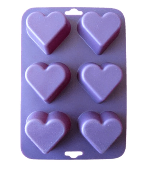 molde de silicone em formato de coração