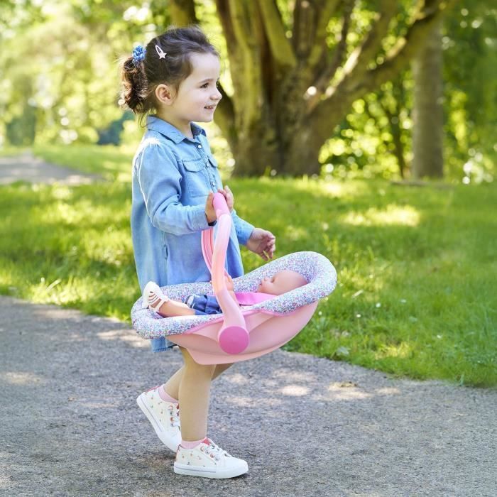 Baby doll carrier - Corolle - Floral - Lightweight and easy to handle - 3-position handle - Safe for the baby doll