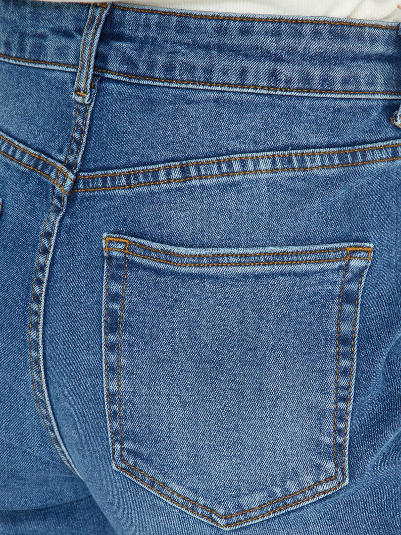 Calça jeans Mom de cintura super alta - L30 - AZUL