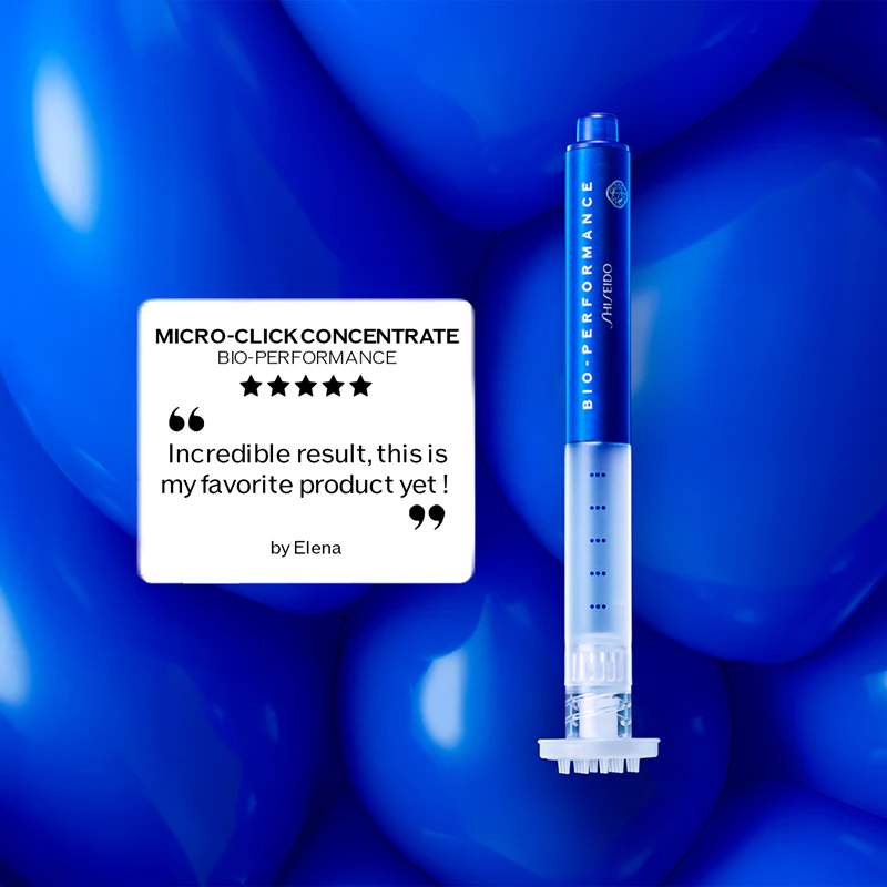 Shiseido Bio-Performance Micro-Click Concentrate: sérum concentrado em bastão para aplicação localizada.