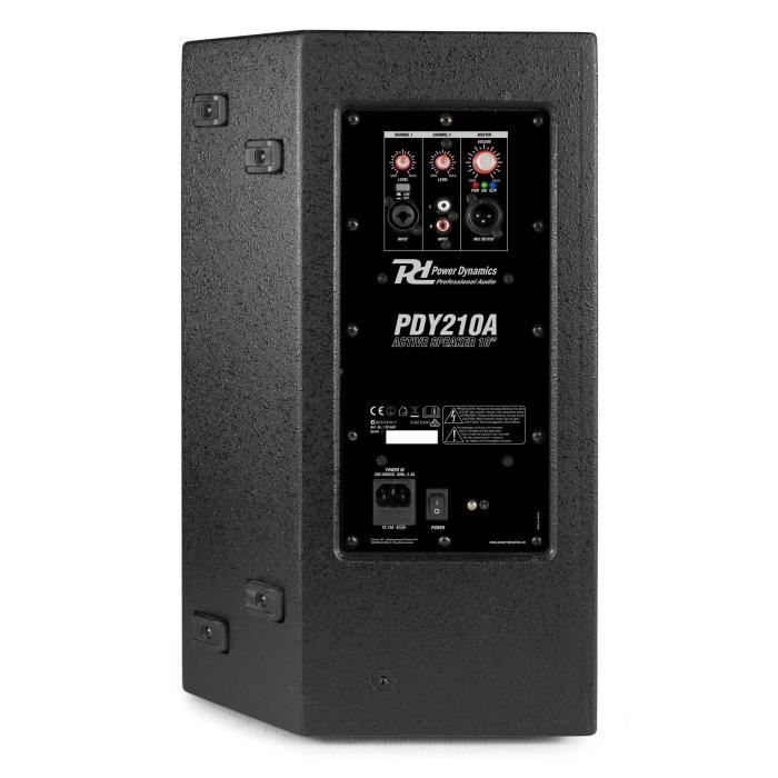 Sistema PA professionale full-range Power Dynamics PDY210A con diffusore attivo da 10