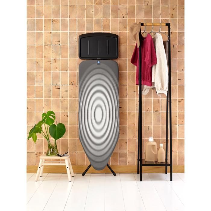 Asse da stiro Brabantia C, 124x45 cm, supporto per ferro da stiro Solid Generator 138980 - Titan Oval