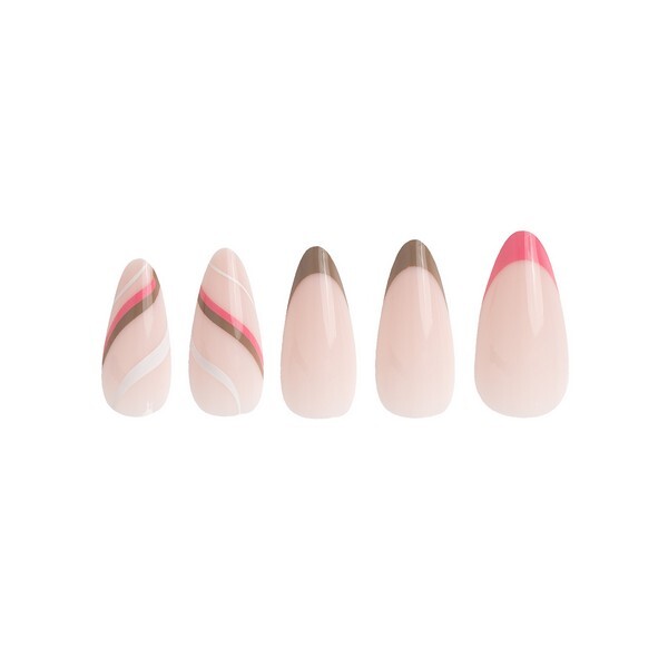 Invogue Coco Blush Mandlové laky na nehty (24 kusů)