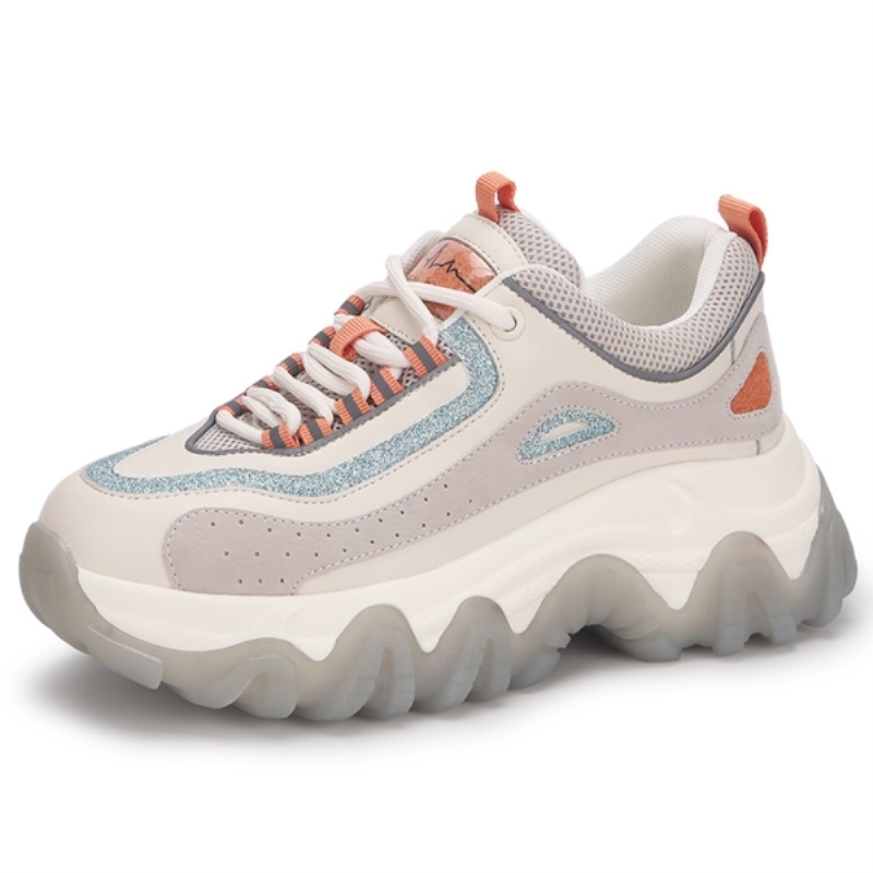 Zapatillas deportivas de plataforma para mujer, calzado deportivo casual para mujer, zapatillas para correr, lujo, moda de otoño, estilo Ins