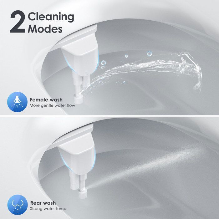 TTLIFE Spruzzatore bidet per WC, doppio ugello, 2 modalità di pressione dell'acqua regolabili per bidet, pre-pulizia