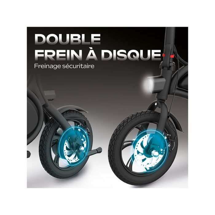 UrbanGlide e-Bike 120 – Draisienne Électrique Légère 12'' | 15 km Autonomie, Béquille & Frein Disque