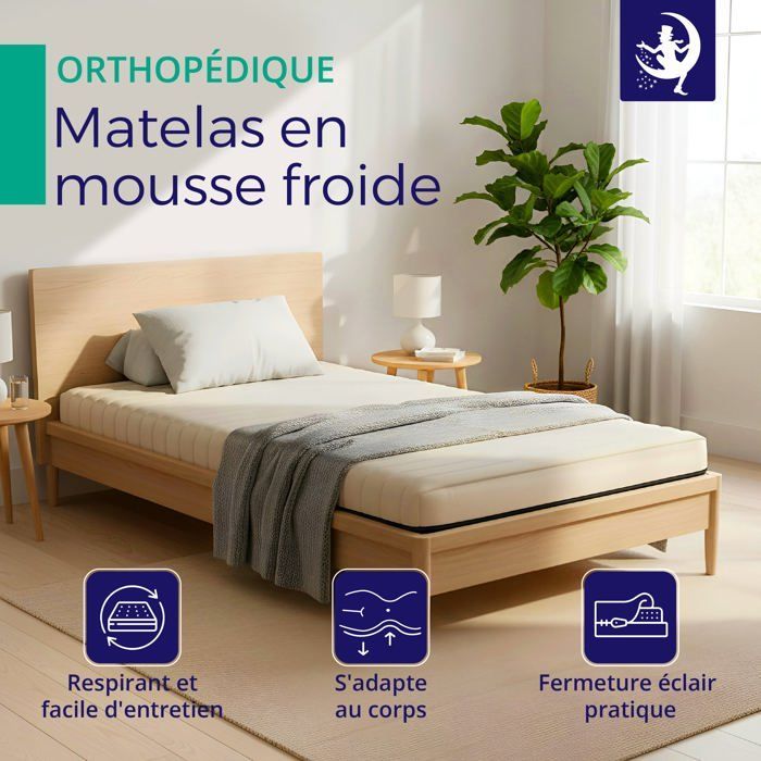 Madras 120x190 cm, billig madras, ergonomisk, afbalanceret støtte, fremstillet i Tyskland, Oeko-Tex certificeret, 11 cm tyk