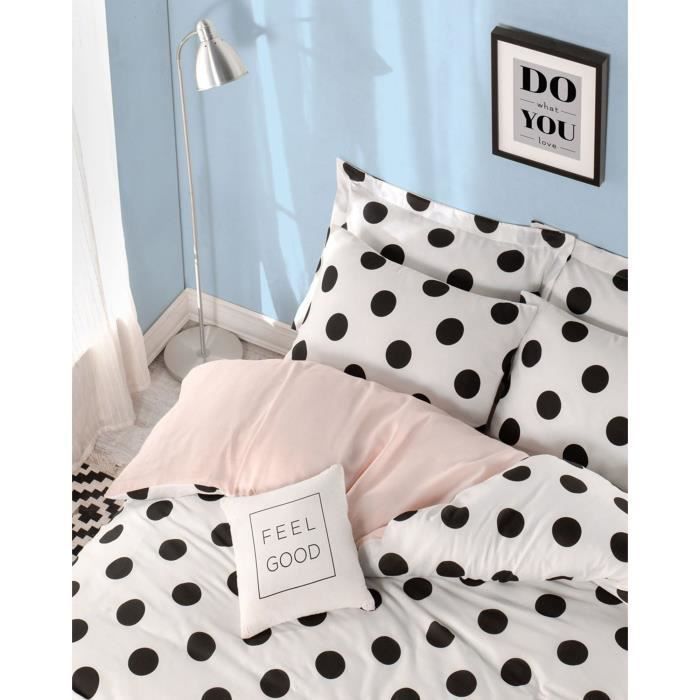 Juego de ropa de cama: 1 funda nórdica de 220 x 240 cm + 2 fundas de almohada de 60 x 60 cm - 65 % algodón, 35 % poliéster - Blanco
