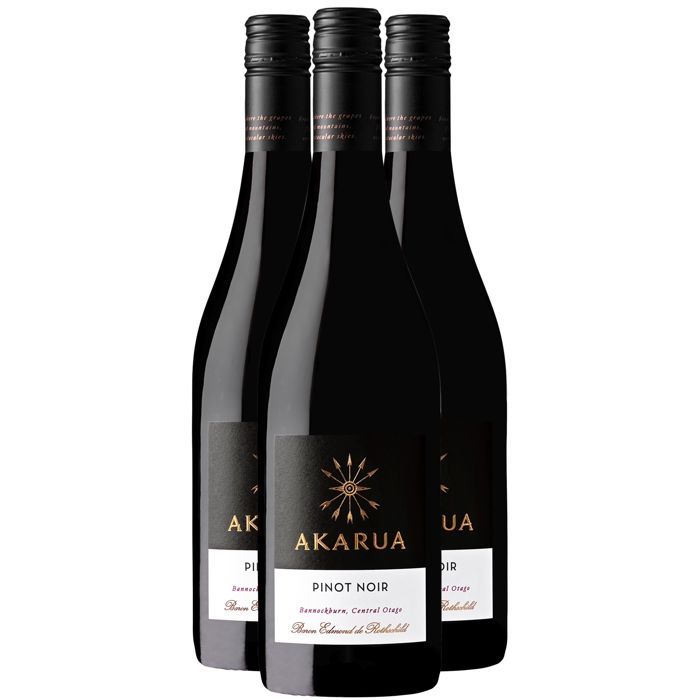 Edmond de Rothschild New Zealand Central Otago Akarua Pinot Noir 2023 - New Zealand Red Wine (3x75cl)