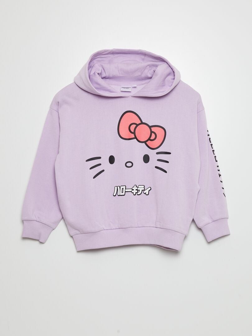 Bluza z kapturem Hello Kitty z polaru – FIOLETOWA