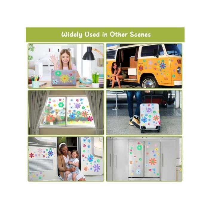 90 pegatinas para coche, pegatinas de flores de vinilo para decoración exterior de automóviles, accesorios de decoración para coches