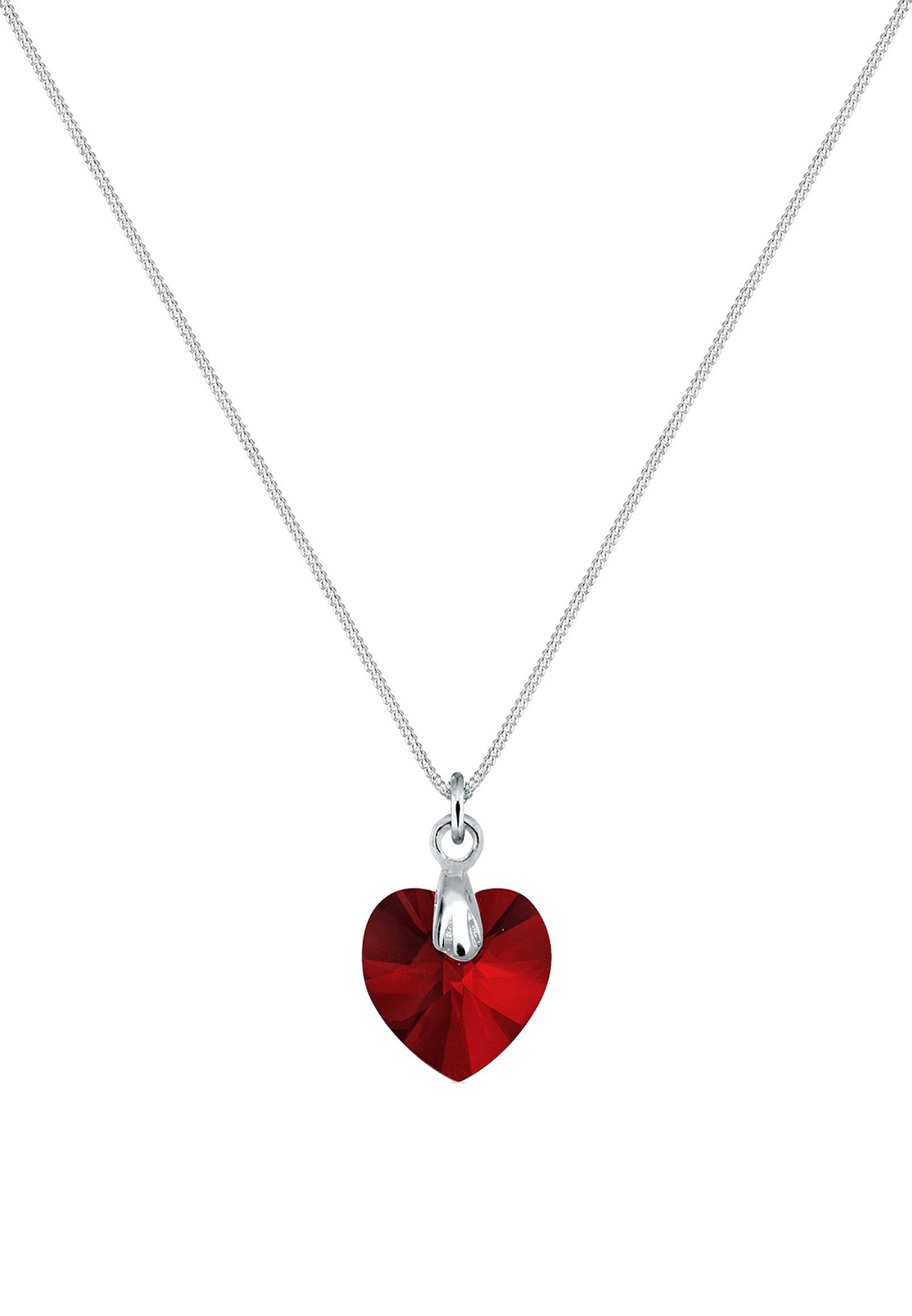 Elli Coeur Cristal Collier (925/1000) Argent