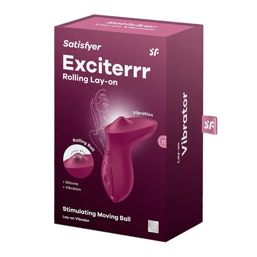 Satisfyer Exciterrr Wibrator Łechtaczkowy Typu Lay-On Z Koralikami, Berry