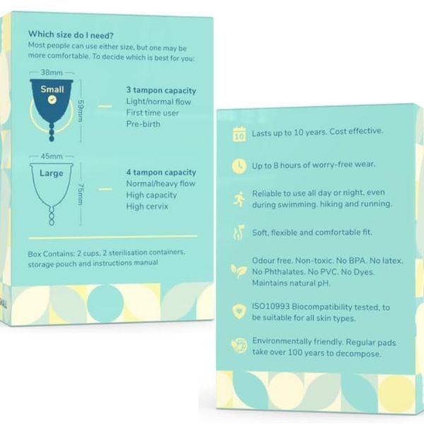 Omnitex Menstruationstassen - 2er-Pack (2 kleine Tassen)