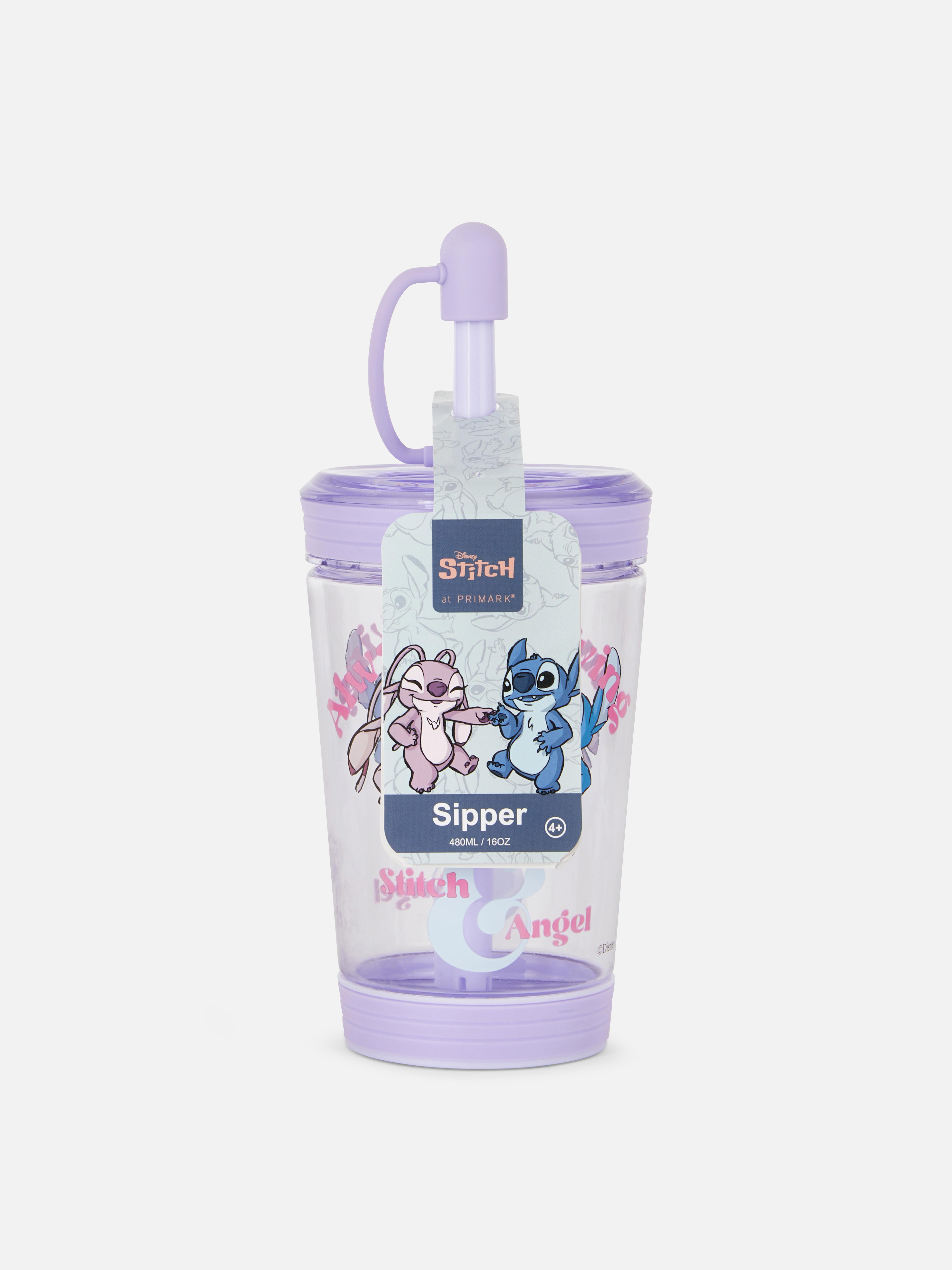 Cana cu sifon și pai Disney's Stitch O cană cu sifon Disney's Stitch cu un pai practic și capac detașabil