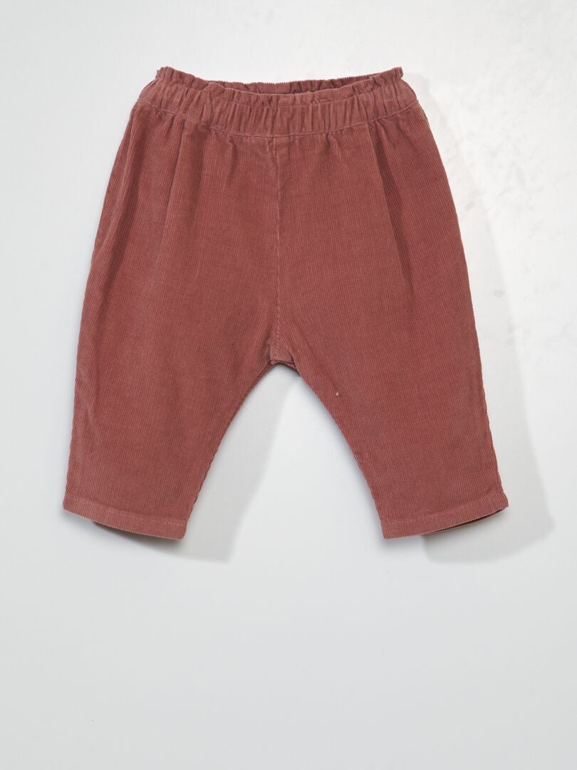 Pantalón Sarouel de Terciopelo - ROSA