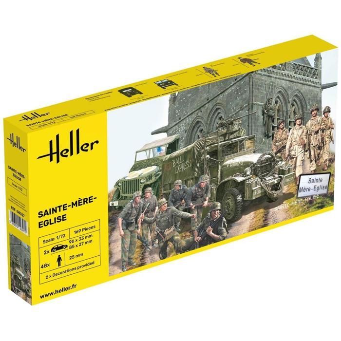 Military vehicle models: Sainte Mère l'Eglise: GMC, Jeep and figurines