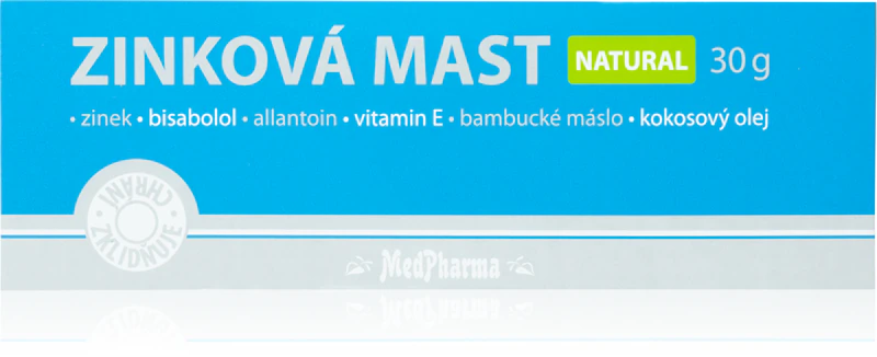Pomada de zinco MedPharma, pomada facial calmante natural.