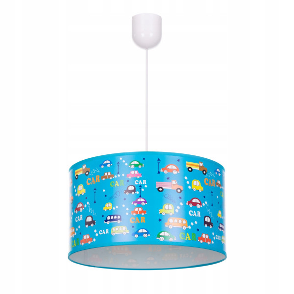 Lampa wisząca sufitowa żyrandol nadruk AUTA abażur samochód