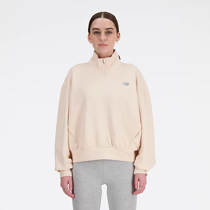 Damska dzianinowa bluza oversize z zamkiem błyskawicznym w kolorze QUARTZ ROSA LJÄR