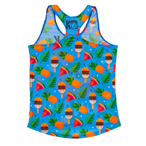 Μπλούζα για τρέξιμο Kamuabu Aloha Pineapple με τιράντες, 90γρ.