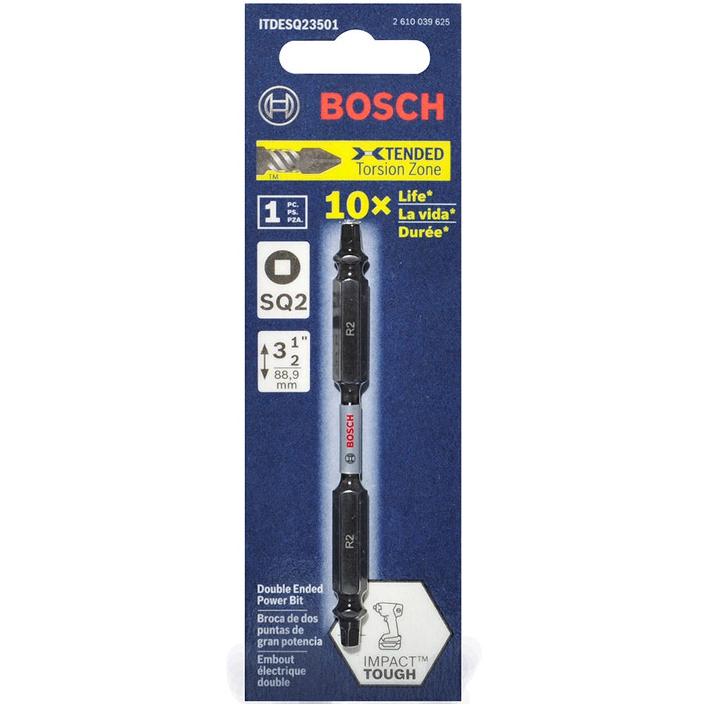 Doppelseitige Bits für BOSCH R2 x 90 mm Robertson/Vierkant-Schlagschrauber – IMPACT TOUGH