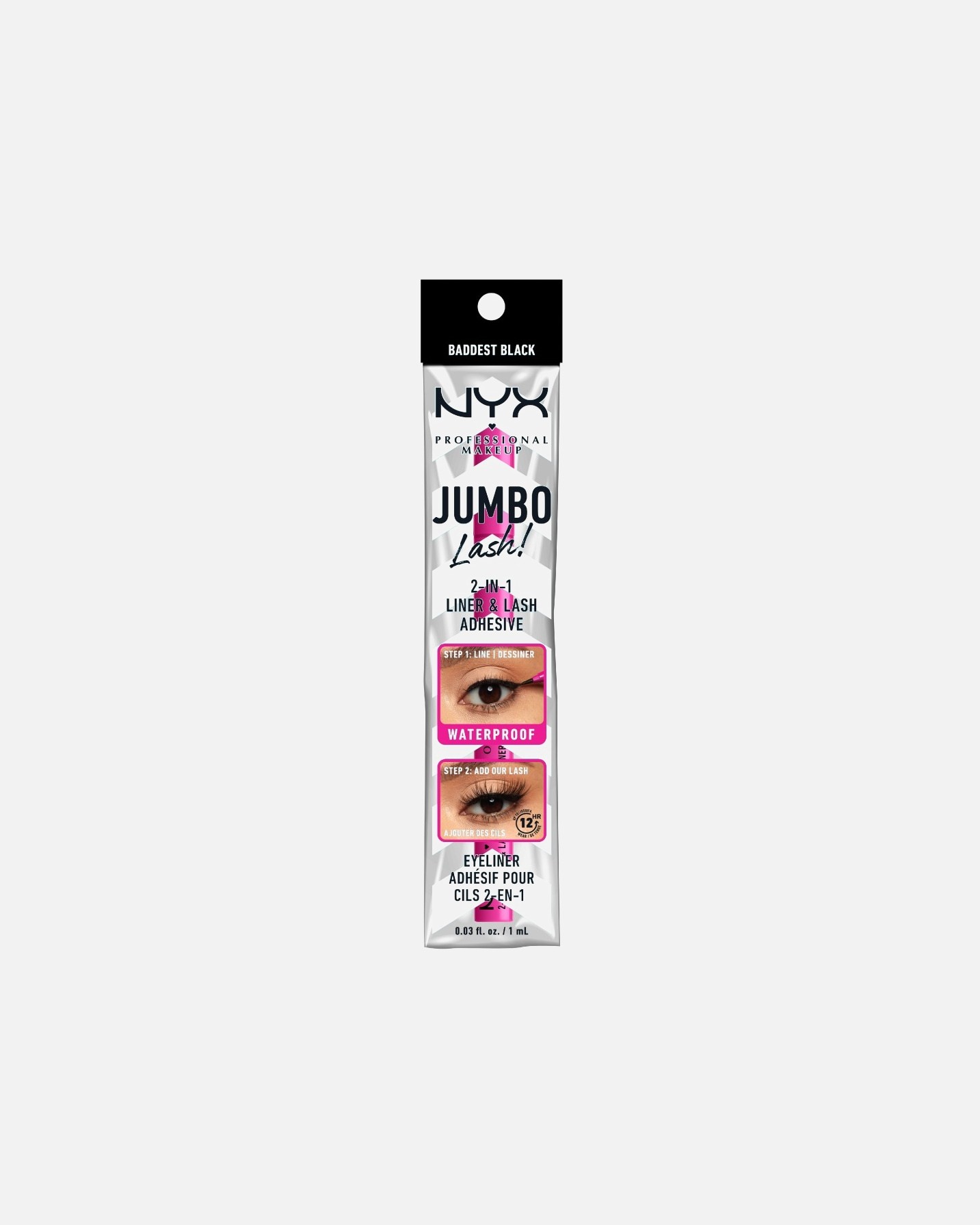 NYX Professional Makeup acu zīmulis Jumbo Lash! 2-in-1 lipīgais acu zīmulis - 1 ml