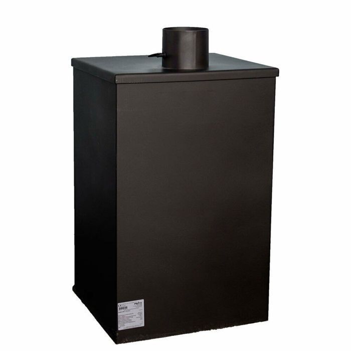 Estufa de leña Prity K1 – 9,5 kW, negro grafito, clase A, diseño compacto