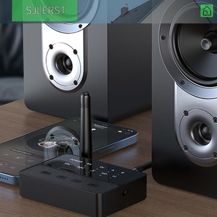 sjlerst récepteur 5.3 Émetteur et Récepteur , Adaptateur de Son sans Fil avec Entrées de Type C AUX video videoprojecteur