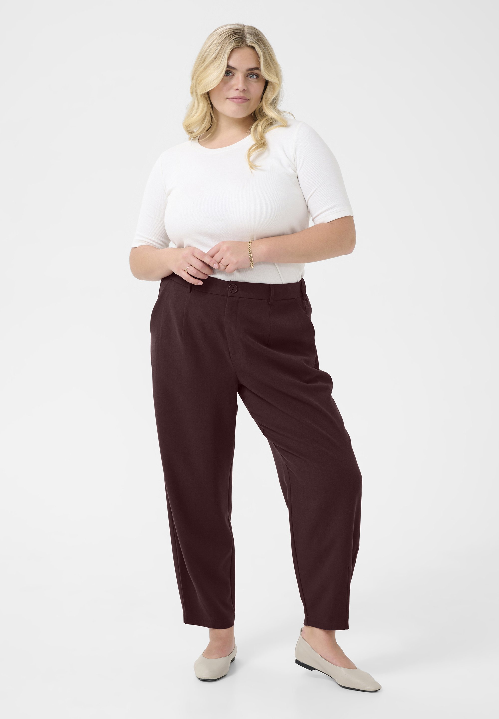 Kaffe Curve Broek - fudge