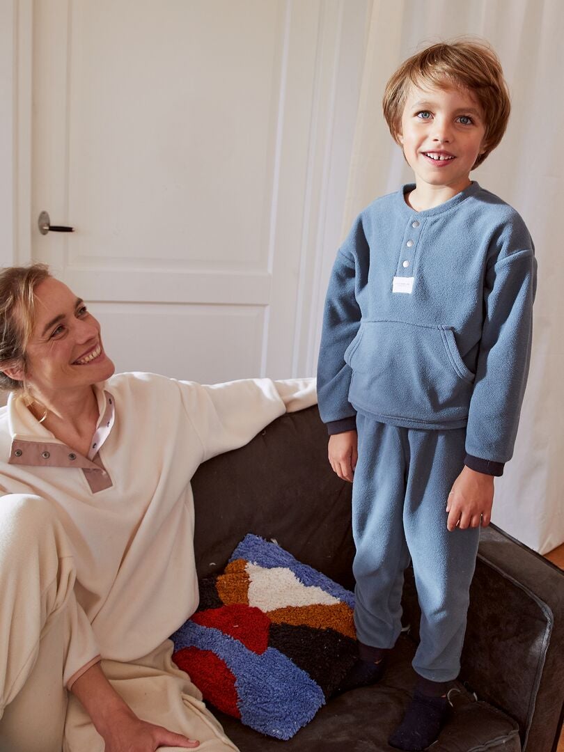 Conjunto de pijama de felpa - 2 piezas - AZUL