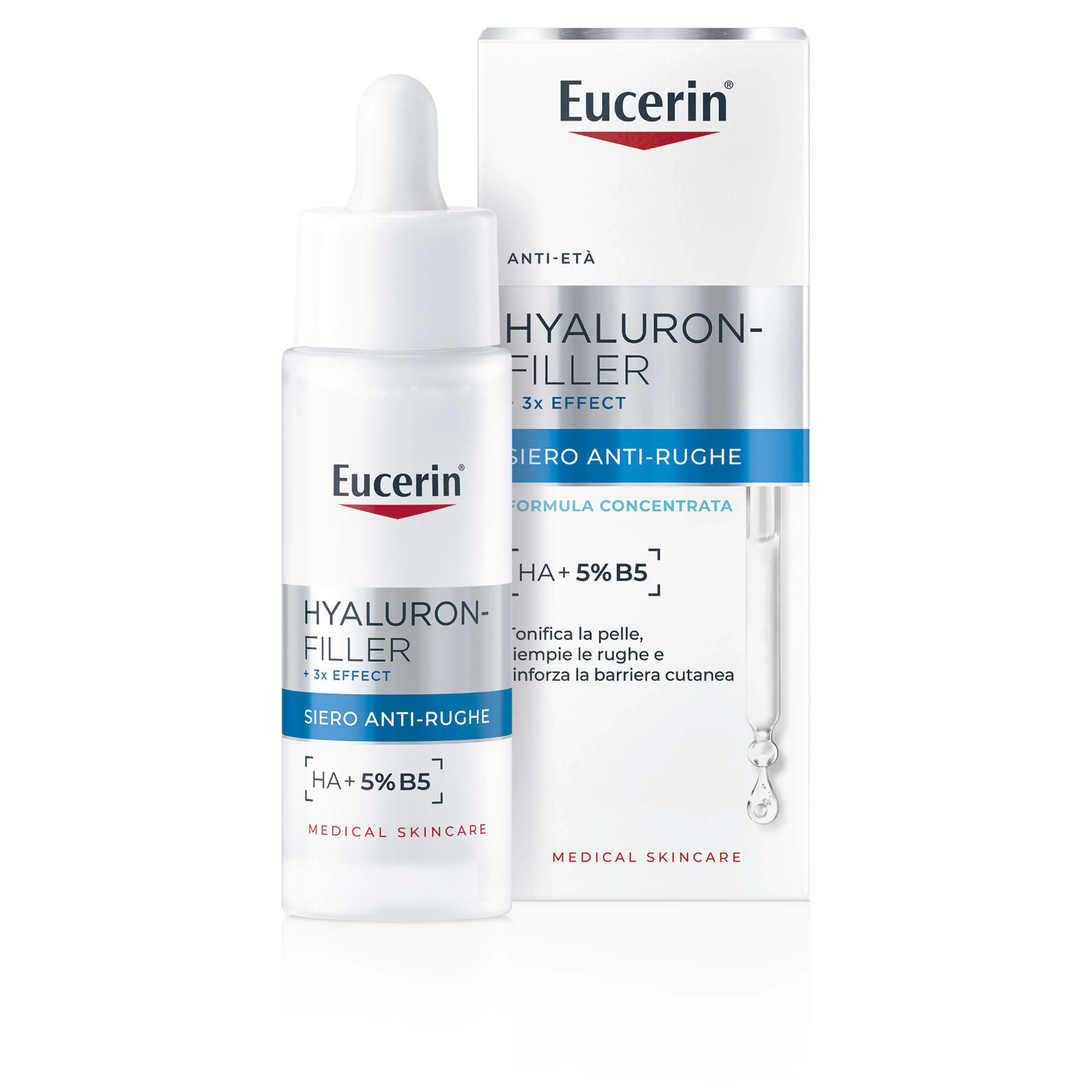 Hyaluron-Filler Hyaluron-Filler +3x Effect Siero Anti-rughe - Siero viso antirughe, Siero viso idratante, Trattamento Rigenerante