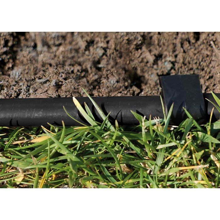 Tubo para irrigação por gotejamento - Não perfurado - Ø 13 x 16 mm - 25 m - Polietileno - Preto - Personalizável - Resistente a raios UV
