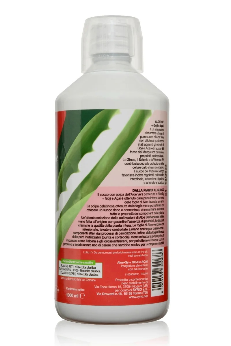 SYRIO Aloe Sy Goji Acai 1 l Fonction digestive et régularité intestinale