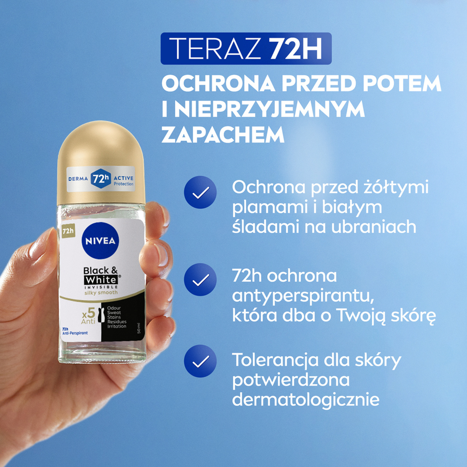 Deodorante roll-on invisibile Nivea Donna 50 ml