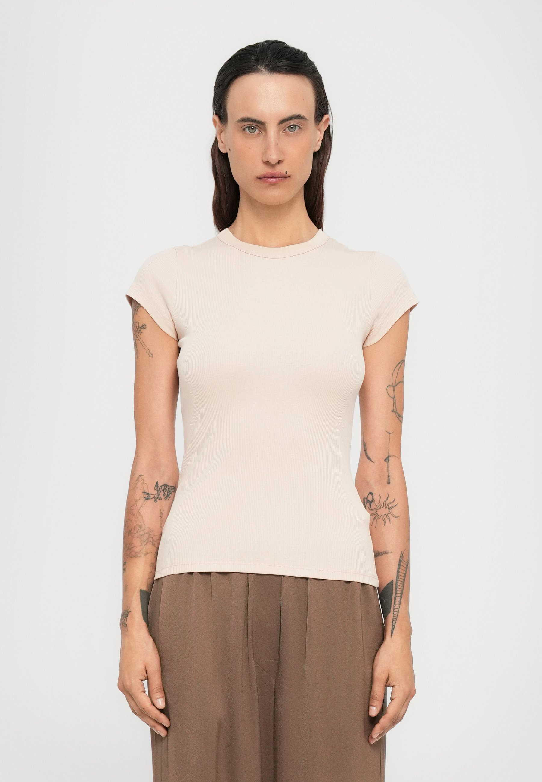 Filippa K FINE TEE - T-shirt basic - rosa cipria