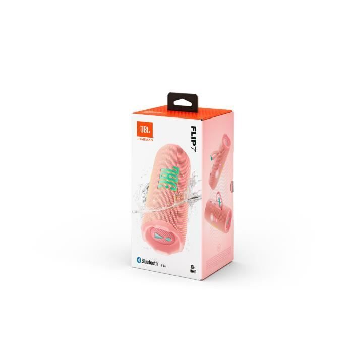 Altavoz portátil JBL Flip 7 - Rosa - Resistente al agua y a las caídas