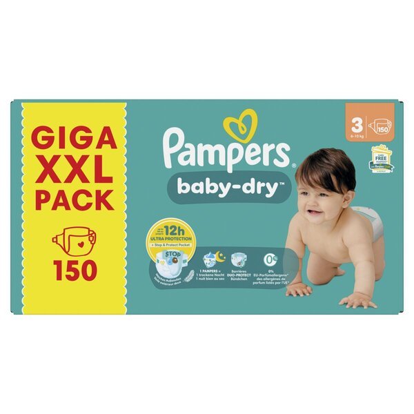 Pampers Baby-Dry pelene veličine 3 (6-10 kg), 150 komada