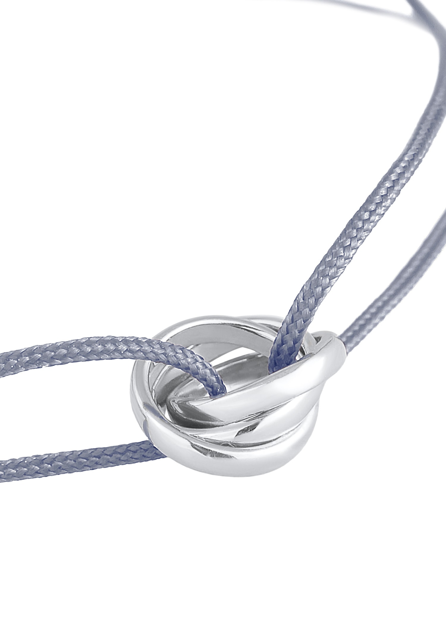 Elli Femmes Cercle Entrelacé Rond avec bracelet textile en Argent Sterling 925
