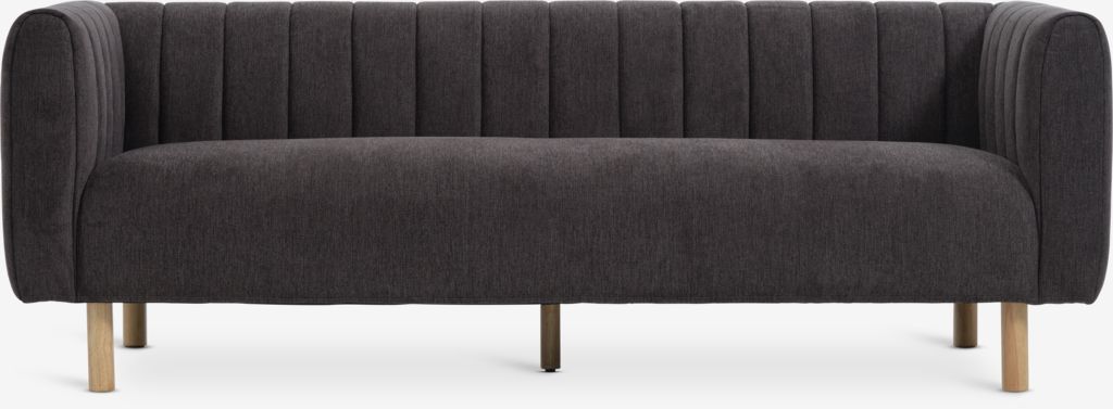 MAGLEBY Trosjed, sofa, tamnosmeđa tkanina/boja hrasta
