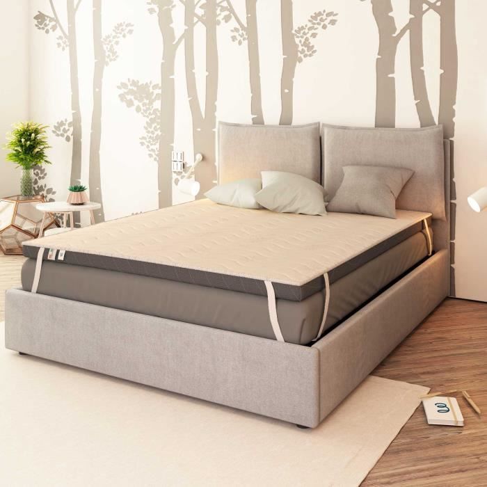 Cubrecolchón de 120x190 cm - Espuma viscoelástica - 10 cm de grosor - Calidad óptima