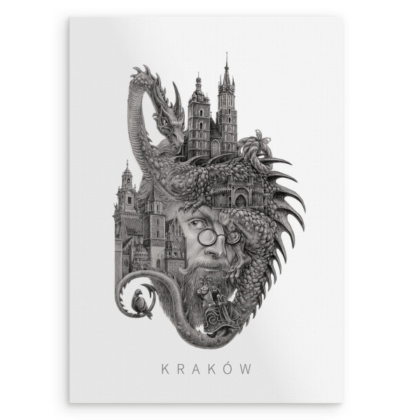Plakat Kraków, elegancka dekoracja 20x30 cm