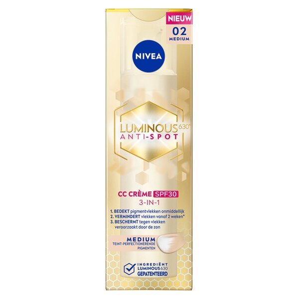 NIVEA Luminous630 Anti-spot SPF30 02 Medium 3-in-1 CC крема<br>40ml