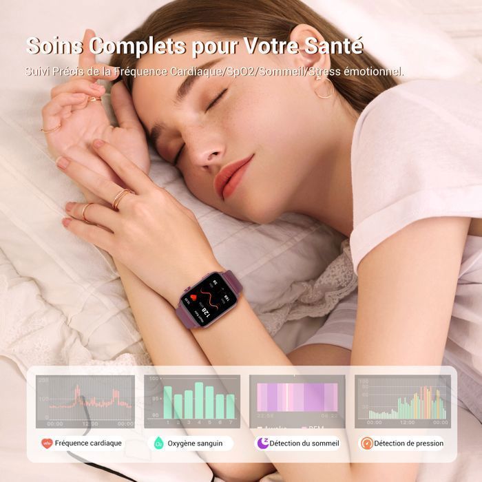 Smartwatch da donna Blackview con chiamate Bluetooth, assistente vocale, funzioni femminili, monitoraggio del sonno e della saturazione di ossigeno (SpO2), smartwatch per adulti.