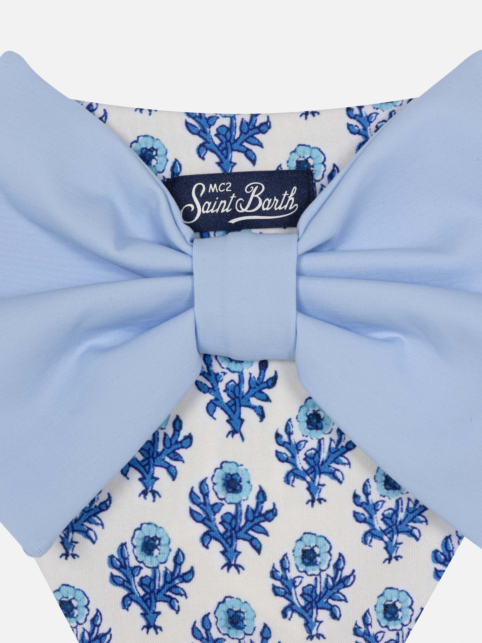 Madame zwembroekje met strik en bloemenprint