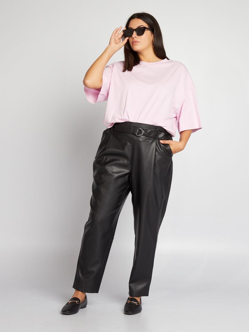 Losvallend T-shirt met korte mouwen - ROZE