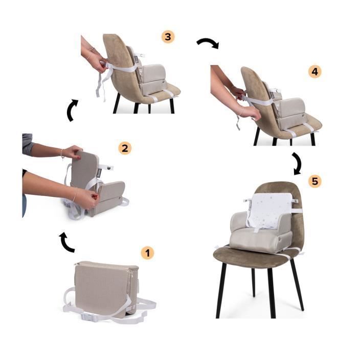 Baninni 2-en-1 Siège Réhausseur & Sac à Lunch Elvira Beige