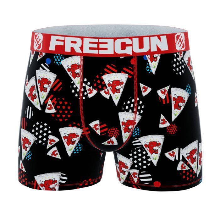 Freegun Men's Boxer Shorts LA VACHE QUI RIT, Men's Underwear - Black (Pack of 5)