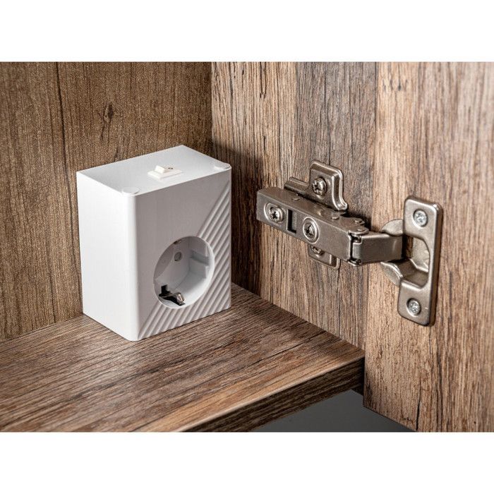 Conjunto de baño con lavabo doble de 120 cm + 4 armarios - Roble Rosario