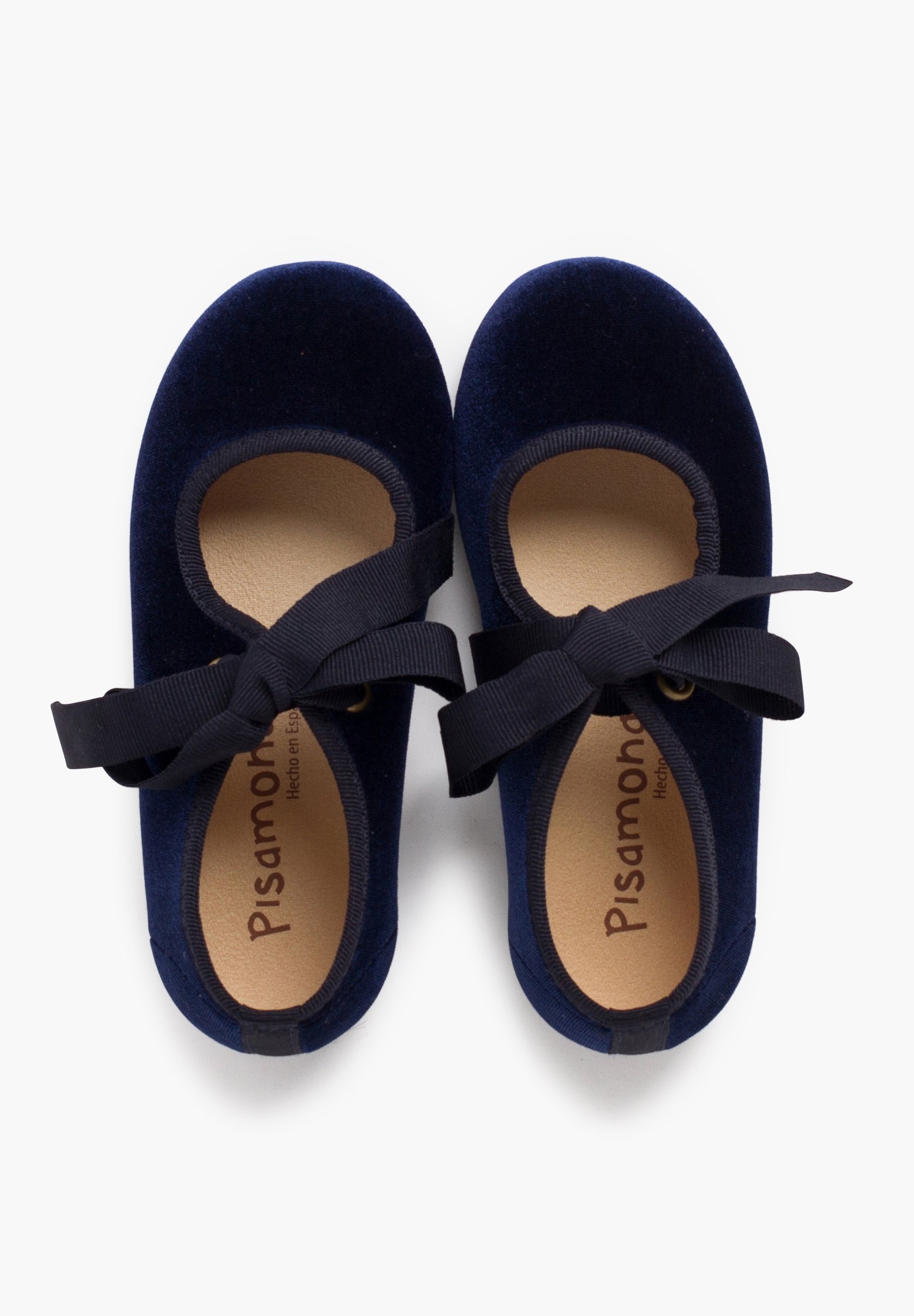 Sapatilhas de balé Pisamonas com tira no tornozelo - azul marinho
